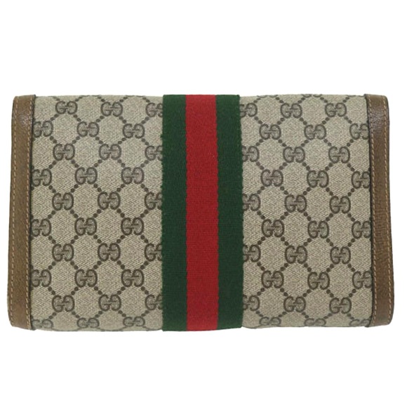 GUCCI GG Supreme Web Sherry Line Clutch Bag - Picture 3 of 15